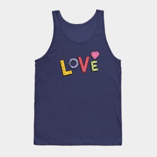 Cute Love Patch with Heart Tank Top